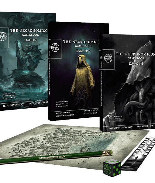 The Necronomicon Gamebook: Kadath + Carcosa + Dagon + Play Set