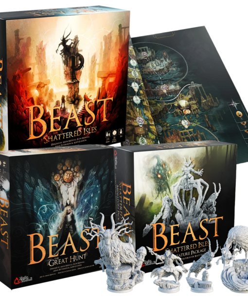 Beast: Shattered Isles + Miniatures + The Great Hunt + Neoprene Mat (Gamefound)